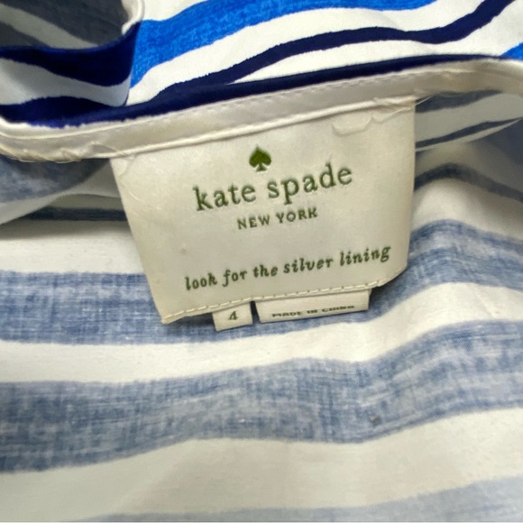 Kate Spade Blue Mariella Striped Dress Size 4 - Picture 2 of 13